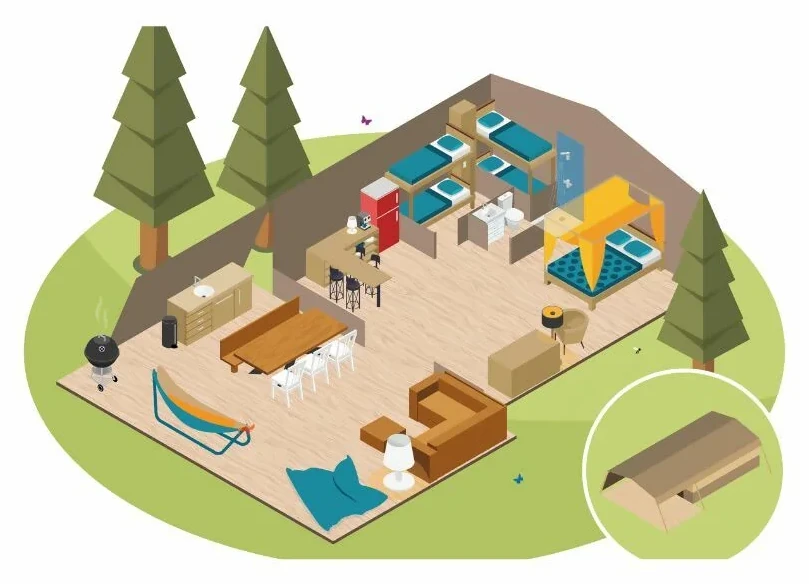 Plattegrond Desert Lodge XL 2-6P