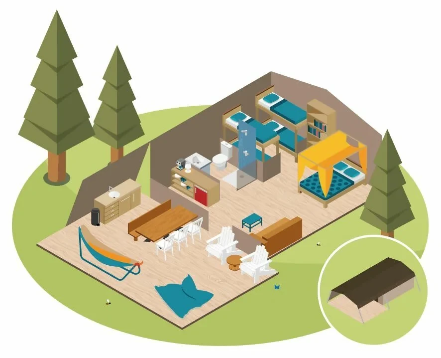Plattegrond Wood Lodge 2-6P