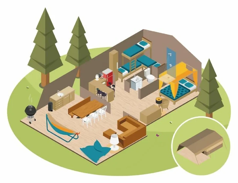 Plattegrond Desert Lodge 2-5P